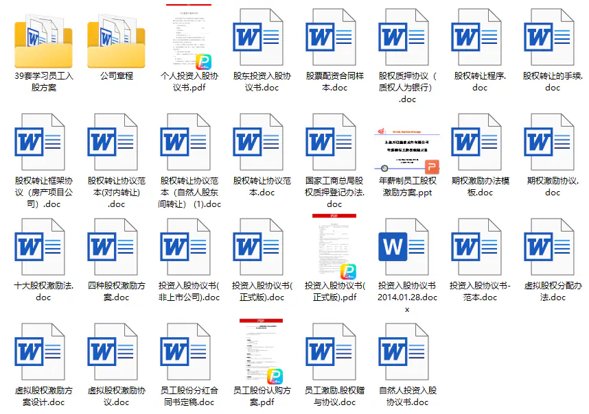 110个创业起步协议模板(Word可编辑打印无水印)